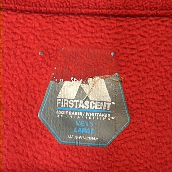 First Ascent Eddie Bauer Red 1/4 Zip Fleece Large - Picture 4 of 5